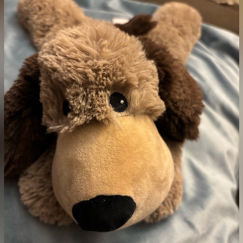 Warmies Brown Dog Plush Lavender Scented Microwaveable Heat Therapy 14" nwot
